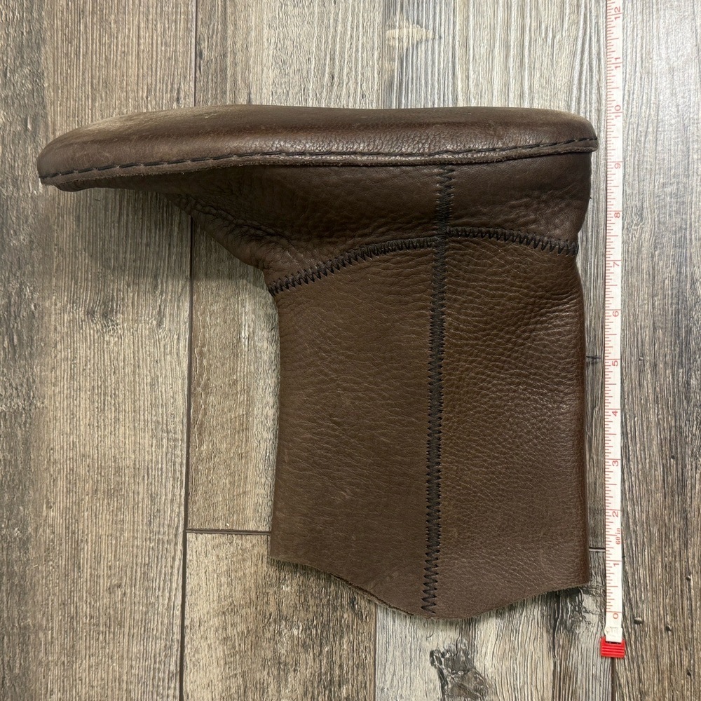 Sundance Boots Brown Mens US 11 Mid Calf Textured Leather Contrast Stitching - Picture 6 of 9